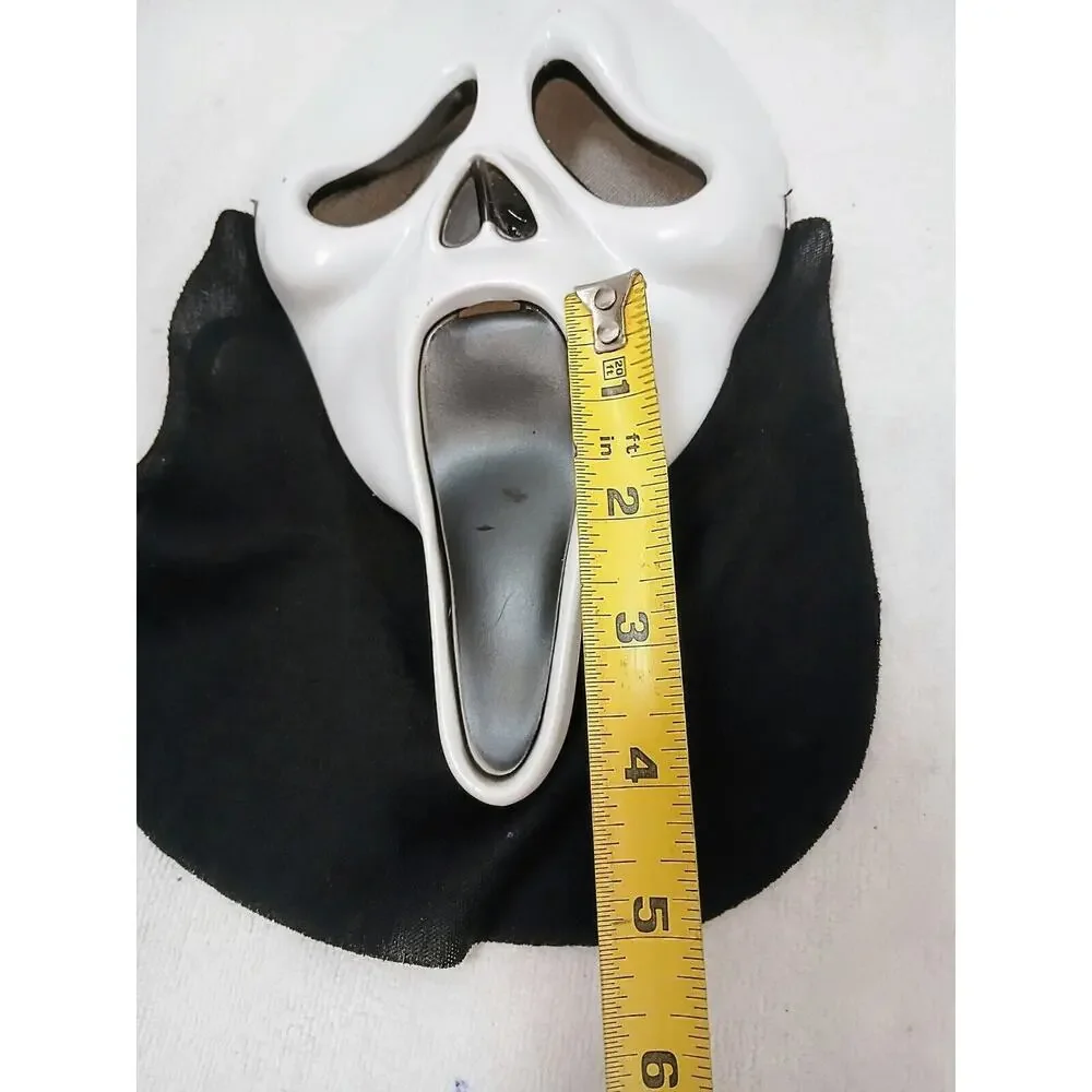 90s Easter Unlimited Inc‎ HN Ghostface Mask wo shroud Flexible Vintage Halloween